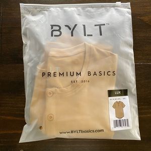 BYLT Premium Lux Basics mustard tee